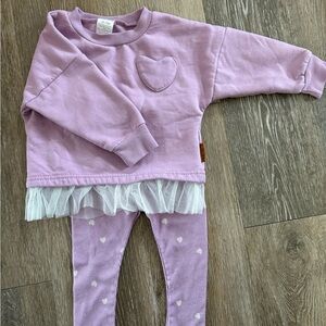 Kids Lavender Heart Matching Set